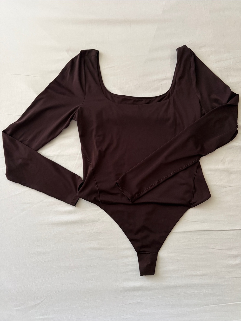 lululemon Scoop Neck Long Sleeve Bodysuit - Espresso